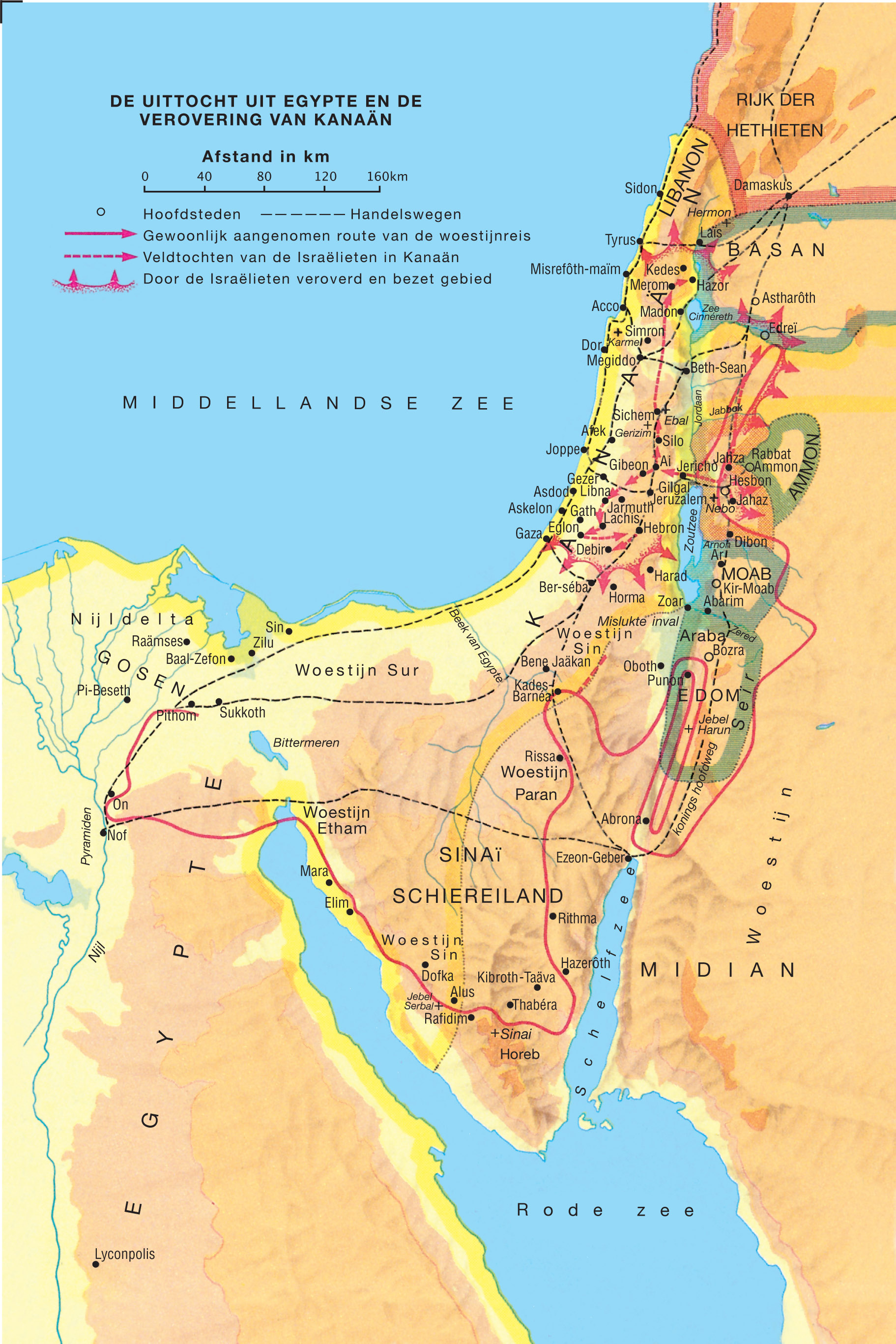 De uittocht uit Egypte en de verovering van Kanaän